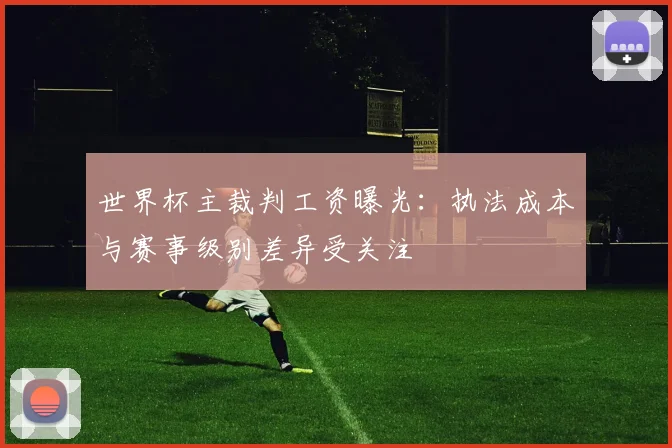 世界杯主裁判工资曝光:执法成本与赛事级别差异受关注